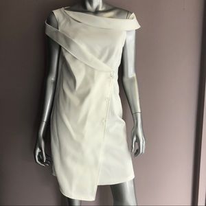 Off white off the shoulder cocktail dress